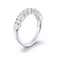 Platinum JB Star 1 3/4 Carat Round and Straight Baguette Diamond Wedding Band