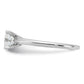 1.00 Carat Round Lab Grown Diamond Solitaire Engagement Ring in 14 Karat White Gold