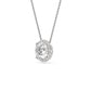 Above Love Star Lab Grown Diamond Halo Pendant in White Gold (1 3/4 Ctw)