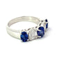 Sapphire and Diamond Ring in 14 Karat White Gold