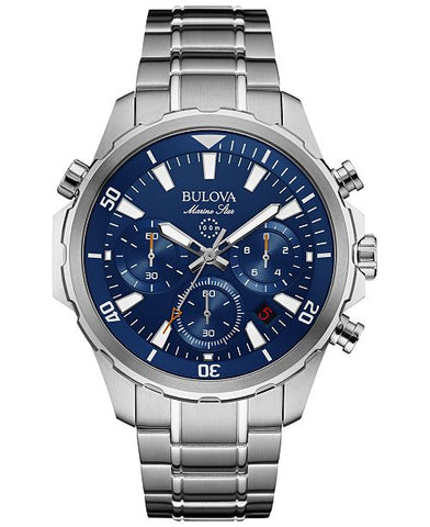 Bulova Men's Marine Star Chronograph Stainless Steel Watch 96B256