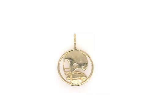 10k Yellow Gold Football Charm