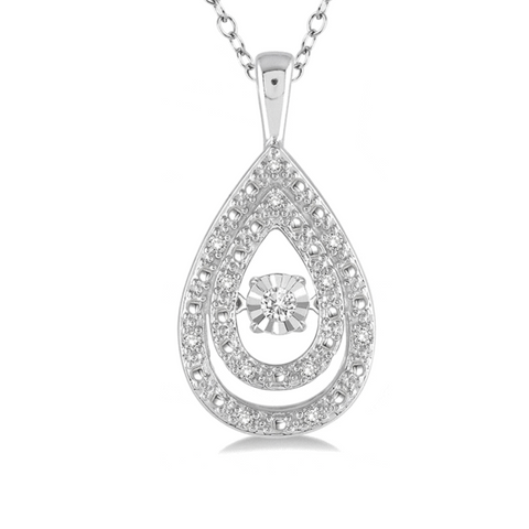 1/10 Ctw Rhythm of Love Diamond Pendant