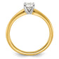 1/2 Carat Round Lab Grown Diamond Solitaire Engagement Ring in 14 Karat Yellow Gold