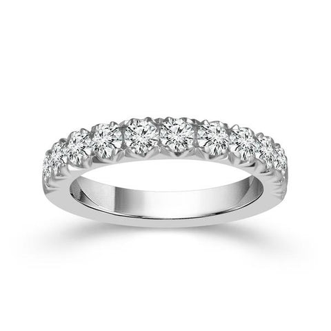 3/4 Ctw Diamond Wedding Band in 14 Karat White Gold