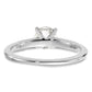 3/4 Carat Round Lab Grown Diamond Solitaire Engagement Ring in 14 Karat White Gold