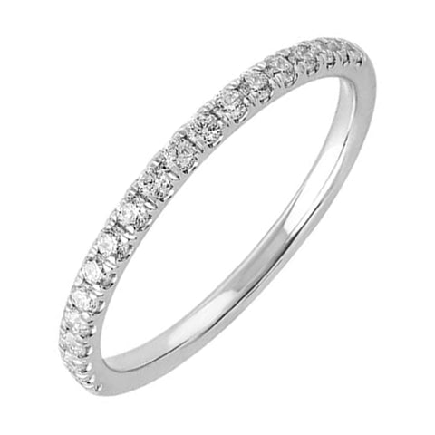 1/4 Ctw Diamond Wedding Band in 14 Karat White Gold