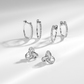 1/10 Ctw Diamond Knot Earrings in 10 Karat White Gold