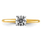 3/4 Carat Round Lab Grown Diamond Solitaire Engagement Ring in 14 Karat Yellow Gold