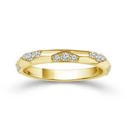 1/4 Ctw Diamond Stackable Band in Yellow Gold