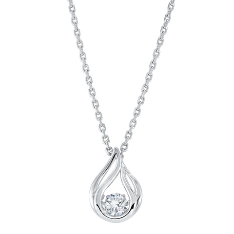 Rhythm of Love Sterling Silver CZ Pendant