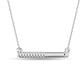 10 Karat White Gold 1/6 Carat Diamond Bar Pendant