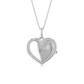 1/10 Ctw Heart Shape Round Cut Diamond Keepsake Locket Pendant With Chain in Sterling Silver