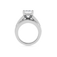 3 7/8 Ctw Princess Lab Grown Diamond Engagement Ring in White Gold