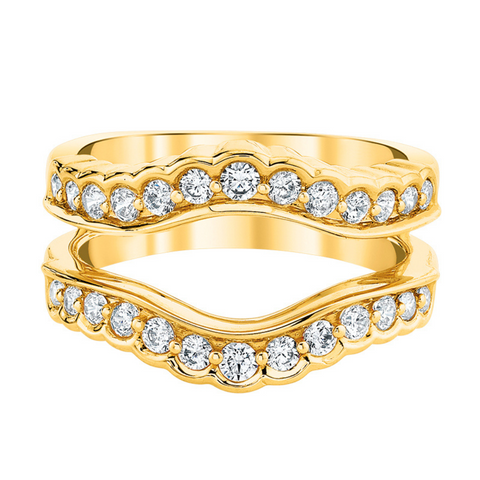 5/8 Ctw Diamond Ring Guard in 14 Karat Yellow Gold