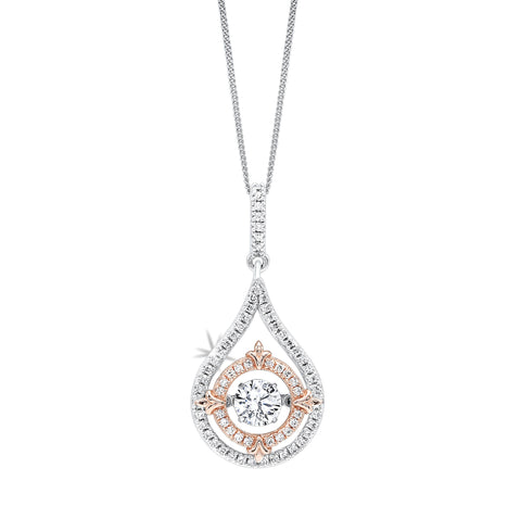 Rhythm of Love Sterling Silver and CZ Pendant