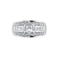 1 3/4 Ctw Princess Lab Grown Diamond Engagement Ring in White Gold