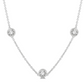 14 Karat White Gold 2 Carat Diamonds by the Yard Necklace