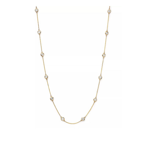 14k Yellow Gold 2.57ctw 18 Inch 3.75mm Diamond by the Yard Necklace