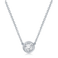 14k White Gold 0.42ctw Round Diamond Solitaire Pendant