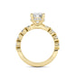 Above Love Star Lab Grown Diamond Engagement Ring in Yellow Gold (2 Ctw)