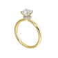 1/10 Ctw Daphne Diamond Hidden Halo Engagement Ring Setting in 14 Karat Yellow Gold