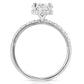 2.00 Ctw Round Cut Hidden Halo Lab Grown Diamond Engagement Ring in 14 Karat White Gold