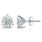 3 Prong Round Lab Grown Diamond Stud Earrings in White Gold (1 1/2 Ctw)