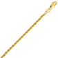 14 Karat Yellow Gold 22 Inch 2mm Sparkle Rope Chain