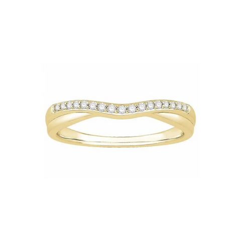 14k Yellow Gold 0.10ctw Diamond Band