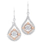 Rhythm of Love Sterling Silver and CZ Dangle Earrings