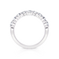 3/4 Ctw Classic Shared Prong Diamond Wedding Band in 14 Karat White Gold