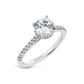 18 Karat White Gold Simon G. Pave Hidden Halo Diamond Engagement Ring Setting