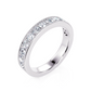 3/4 Ctw Classic Micro Pave Diamond Wedding Band in 14 Karat White Gold