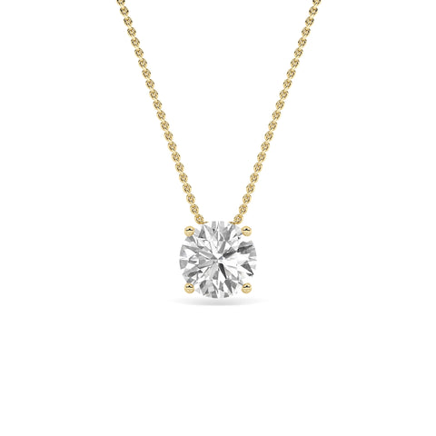 Above Love Star Lab Grown Diamond Solitaire Pendant in Yellow Gold (1 3/4 Ct)