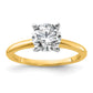 1 1/2 Carat Round Lab Grown Diamond Solitaire Engagement Ring in 14 Karat Yellow Gold