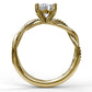 14 Karat Yellow Gold Fana 1/10 Carat Diamond Twist Engagement Ring Setting