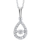 1/5 Ctw Pear Shape Rhythm of Love Diamond Halo Pendant