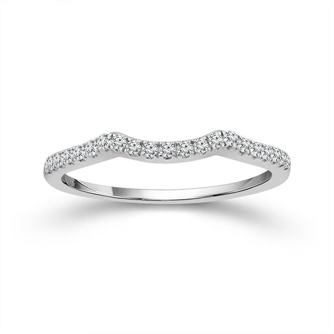 1/6 Ctw Diamond Wedding Band in 14 Karat White Gold