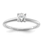 1/2 Carat Round Lab Grown Diamond Solitaire Engagement Ring in 14 Karat White Gold