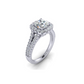 14 Karat White Gold 1 1/2 Carat Halo Lab Grown Diamond Engagement Ring