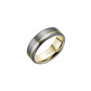 Bleu Royale Collection Men's 14K Yellow Gold & Grey Tantalum 7 mm Wedding Band