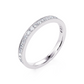 1/4 Ctw Classic Micro Pave Diamond Wedding Band in 14 Karat White Gold