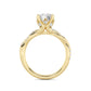 Above Love Star Lab Grown Diamond Engagement Ring in Yellow Gold (2 1/3 Ctw)