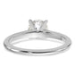 1.00 Carat Round Lab Grown Diamond Solitaire Engagement Ring in 14 Karat White Gold