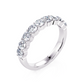 3/4 Ctw Classic Shared Prong Diamond Wedding Band in 14 Karat White Gold