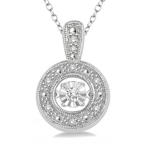 1/10 Ctw Rhythm of Love Diamond Pendant