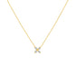 Diamond Flower Pendant in 14 Karat Yellow Gold