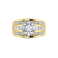 1 3/4 Ctw Round Lab Grown Diamond Engagement Ring in Yellow Gold