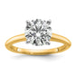 2.00 Carat Round Lab Grown Diamond Solitaire Engagement Ring in 14 Karat Yellow Gold